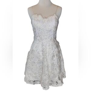 Miss Veil Wedding Lace Mini Dress Strapless Beach Wedding Prim Dance Organza Bow
